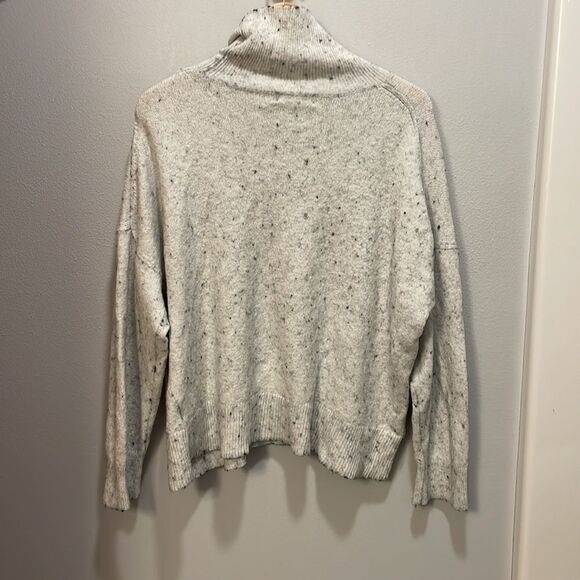 Treasure and Bond white turtleneck sweater with black spots all over it - Picture 6 of 10